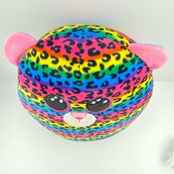Ty Beanie Ballz Dotty the Leopard 12 inch Plush 2020 Rainbow Multi-colour - Picture 3 of 9
